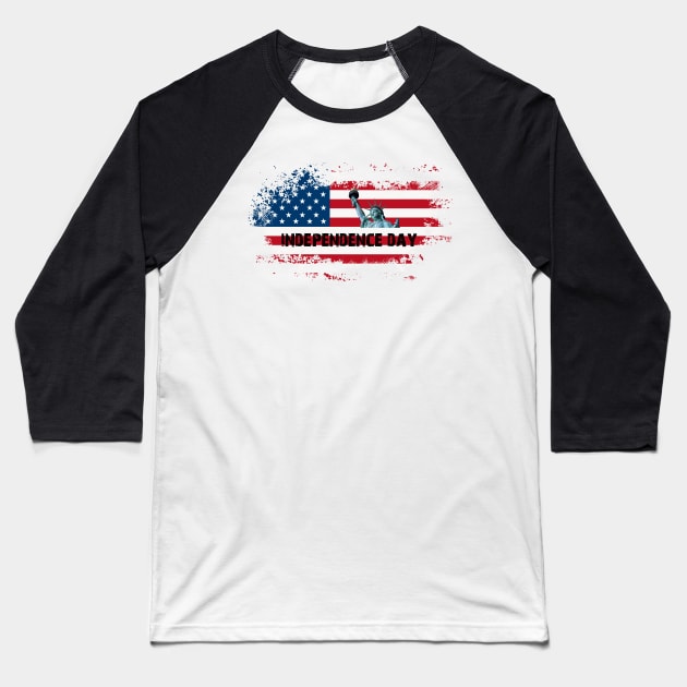 independence day Baseball T-Shirt by The Pharaohs